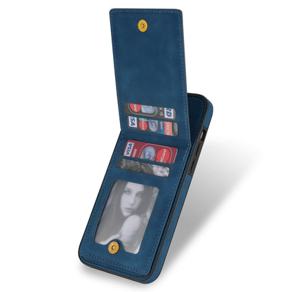 N.BEKUS RFID Blocking Phone Case for iPhone 13 Pro 6.1 inch, Vertical Card Holder Kickstand Design PU Leather and TPU Phone Cover