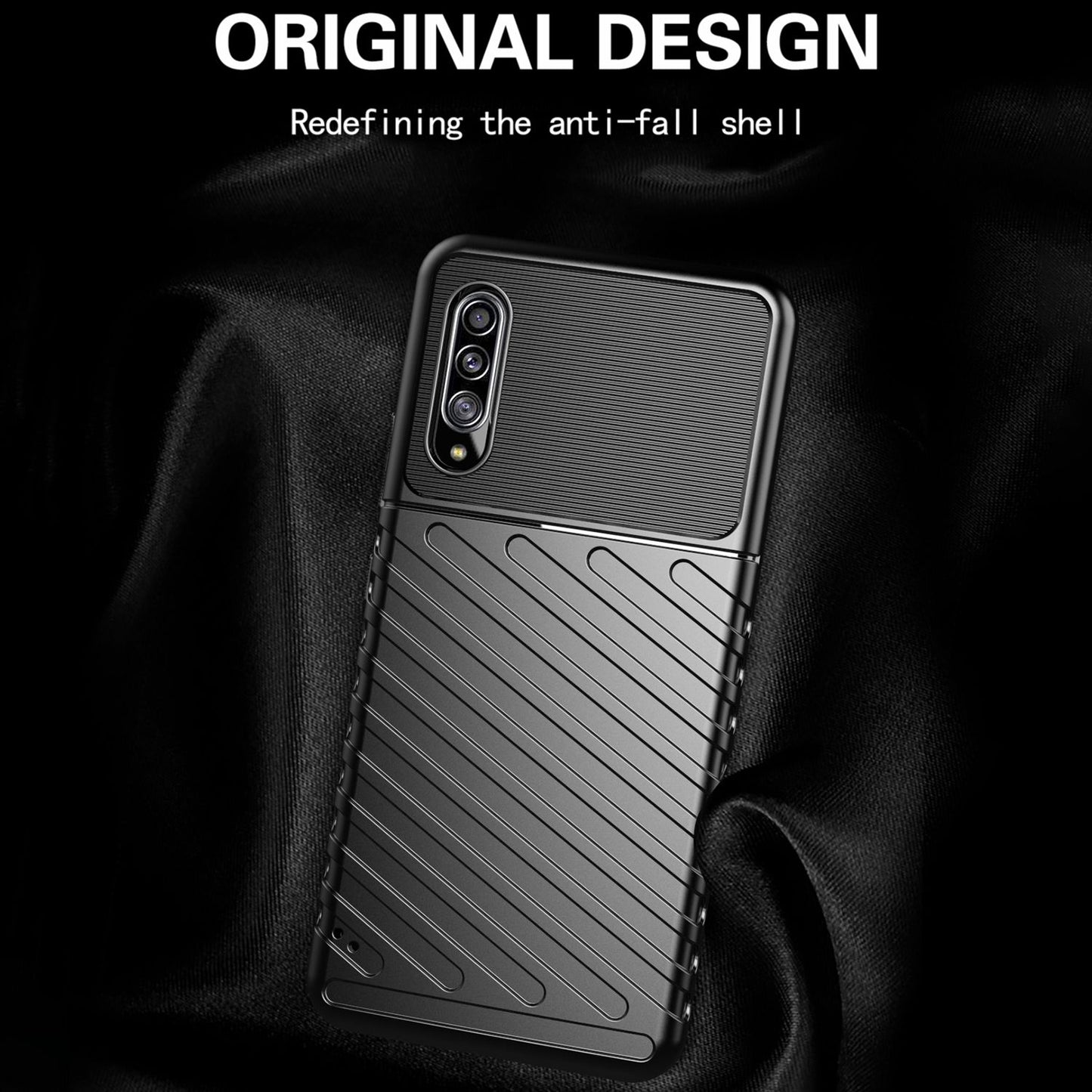 For Samsung Galaxy A90 5G Thunder Series Wear-resistant Case Thickened TPU Cell Phone Shell