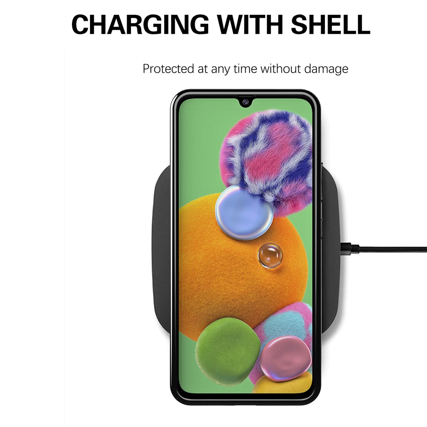For Samsung Galaxy A90 5G Thunder Series Wear-resistant Case Thickened TPU Cell Phone Shell