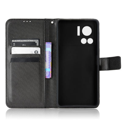 For Infinix Note 12 VIP 4G / X672 Full Protection Diamond Texture PU Leather Phone Case Anti-shock Stand Flip Wallet Cover with Strap
