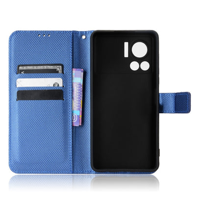 For Infinix Note 12 VIP 4G / X672 Full Protection Diamond Texture PU Leather Phone Case Anti-shock Stand Flip Wallet Cover with Strap