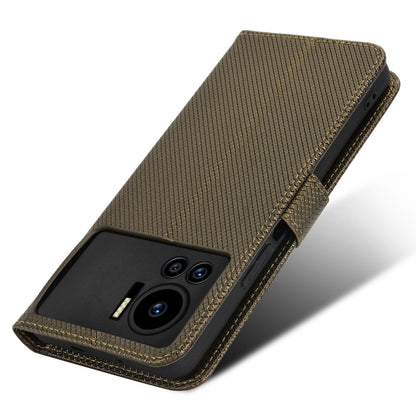 For Infinix Note 12 VIP 4G / X672 Full Protection Diamond Texture PU Leather Phone Case Anti-shock Stand Flip Wallet Cover with Strap