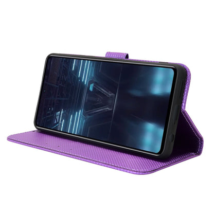 For Infinix Note 12 VIP 4G / X672 Full Protection Diamond Texture PU Leather Phone Case Anti-shock Stand Flip Wallet Cover with Strap