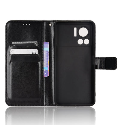 For Infinix Note 12 VIP X672 4G Crazy Horse Texture Wallet Style Case Stand TPU+PU Leather Double Protection Phone Cover with Strap