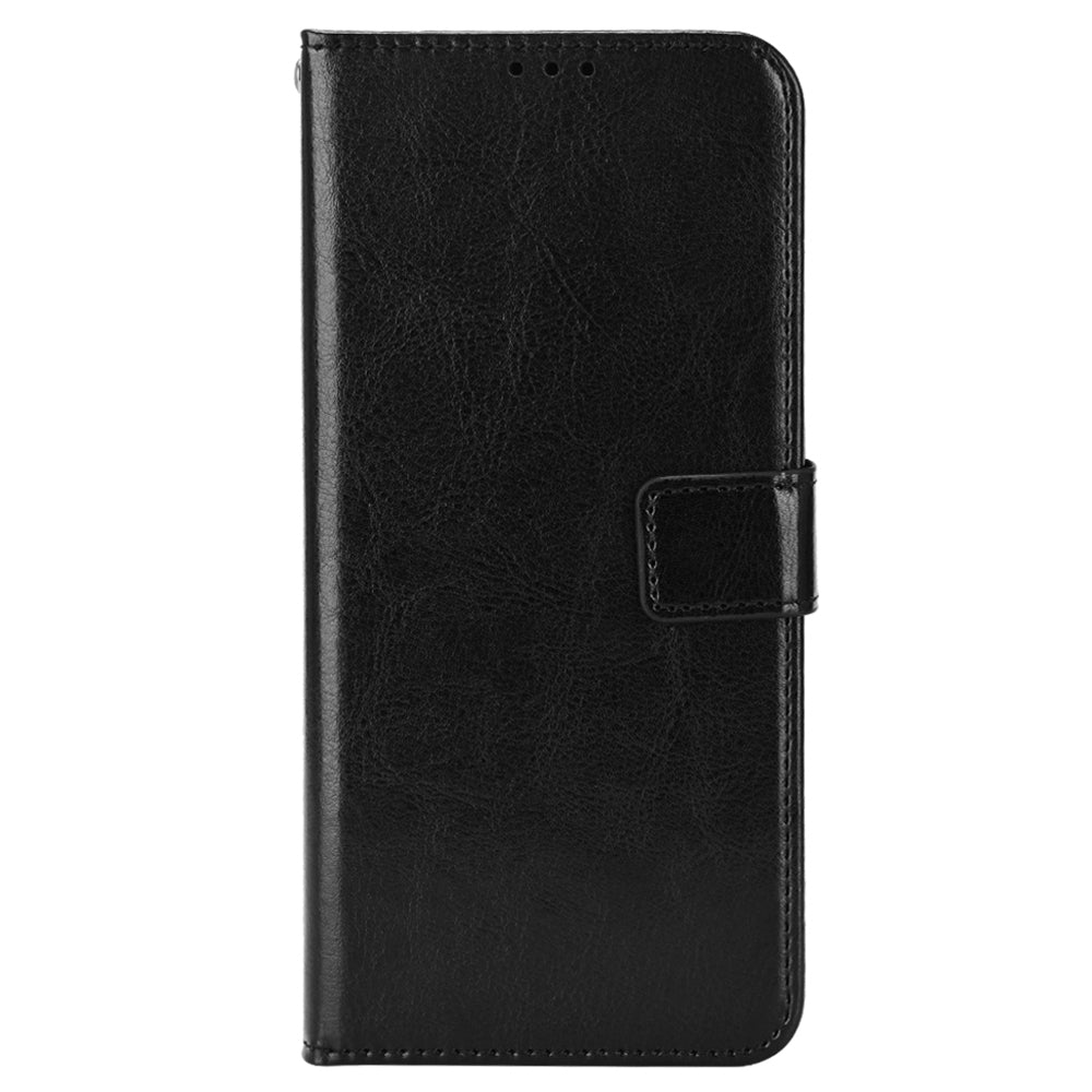 For Infinix Note 12 VIP X672 4G Crazy Horse Texture Wallet Style Case Stand TPU+PU Leather Double Protection Phone Cover with Strap