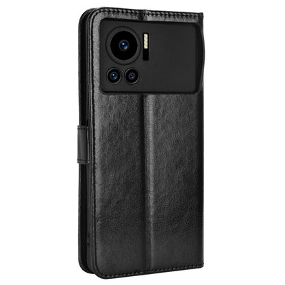 For Infinix Note 12 VIP X672 4G Crazy Horse Texture Wallet Style Case Stand TPU+PU Leather Double Protection Phone Cover with Strap