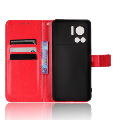 For Infinix Note 12 VIP X672 4G Crazy Horse Texture Wallet Style Case Stand TPU+PU Leather Double Protection Phone Cover with Strap