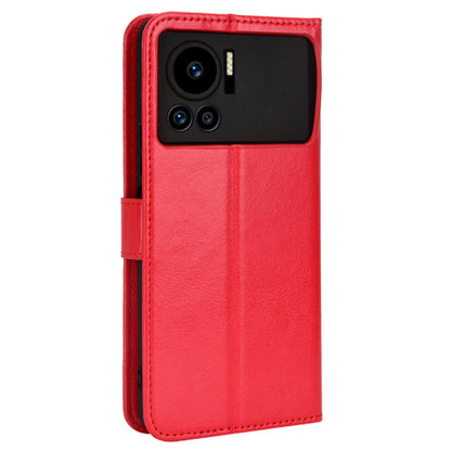For Infinix Note 12 VIP X672 4G Crazy Horse Texture Wallet Style Case Stand TPU+PU Leather Double Protection Phone Cover with Strap