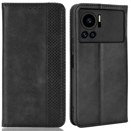 For Infinix Note 12 VIP X672 4G Vintage PU Leather Scratch-resistant Phone Case Stand Drop-proof Shell with Wallet