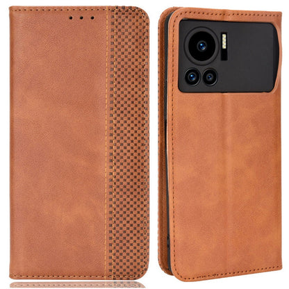 For Infinix Note 12 VIP X672 4G Vintage PU Leather Scratch-resistant Phone Case Stand Drop-proof Shell with Wallet