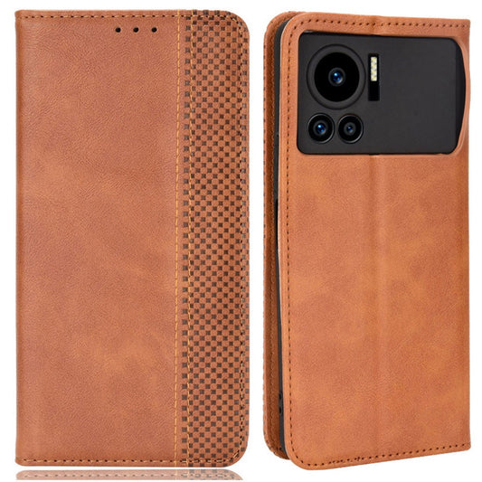 For Infinix Note 12 VIP X672 4G Vintage PU Leather Scratch-resistant Phone Case Stand Drop-proof Shell with Wallet