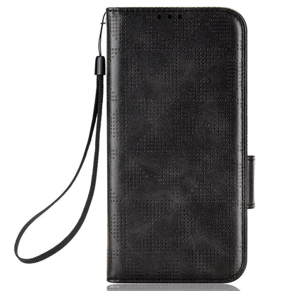 For Honor X8 5G Triangle Pattern Imprinted Flip Stand Wallet Leather Phone Case Shockproof Cover with Strap