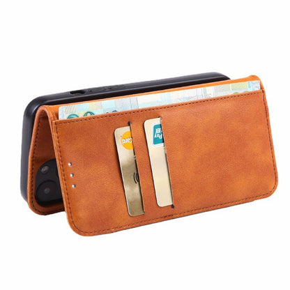 Crazy Horse Texture Wallet Case for iPhone 13 Pro 6.1 inch, Splicing PU Leather Viewing Stand Folio Flip Phone Cover
