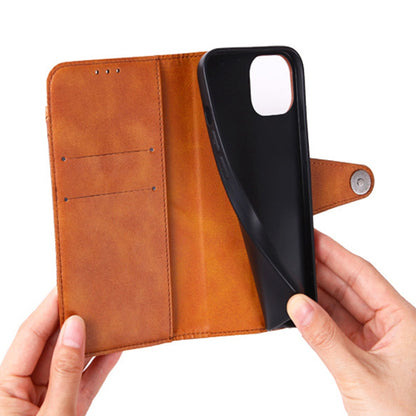 Crazy Horse Texture Wallet Case for iPhone 13 Pro 6.1 inch, Splicing PU Leather Viewing Stand Folio Flip Phone Cover