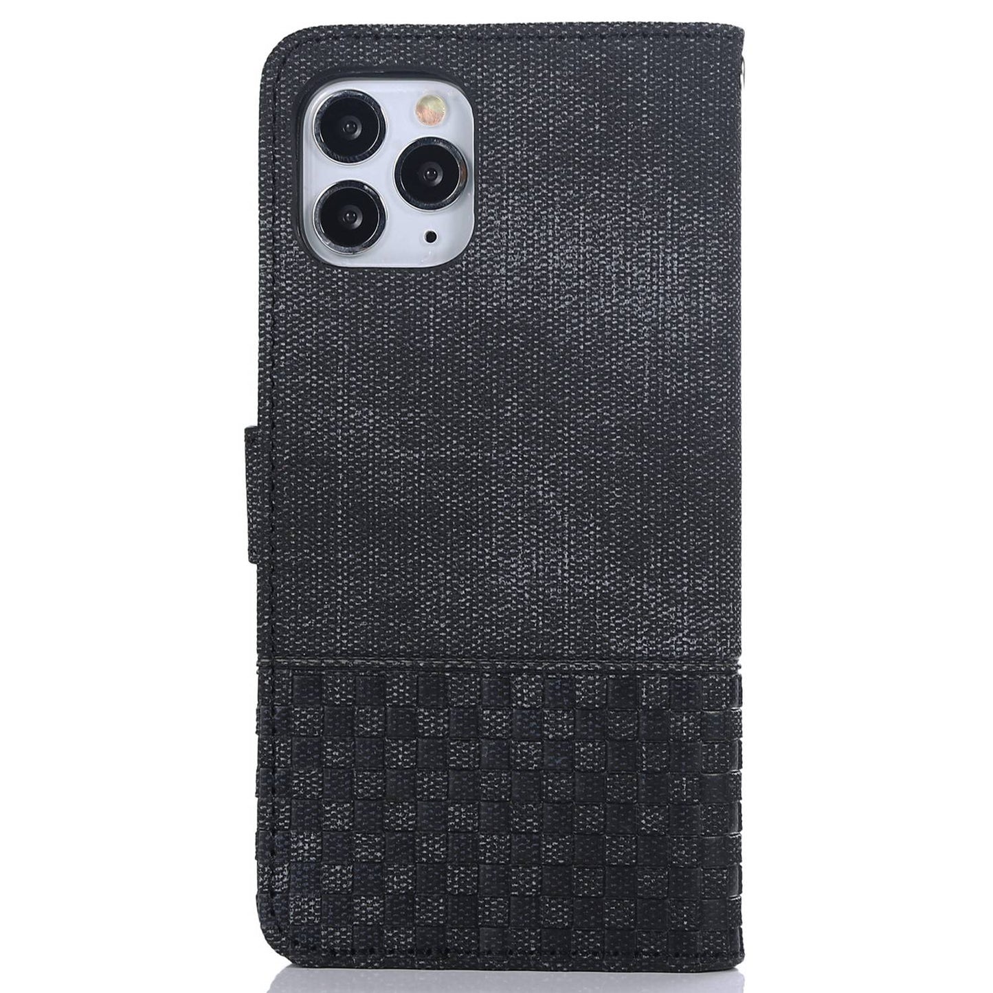Anti-drop Phone Case For iPhone 13 Pro 6.1 inch, Cloth Texture PU Leather Magnetic Stand Wallet RFID Blocking Scratch-resistant Phone Cover