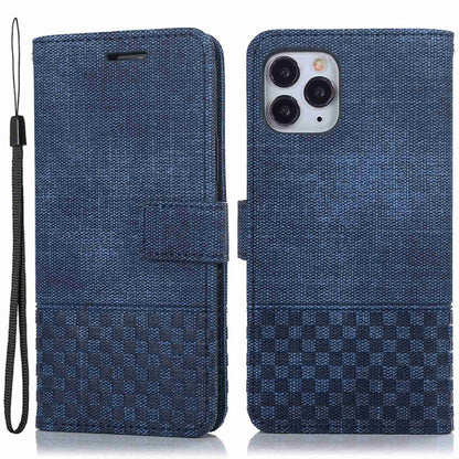 Anti-drop Phone Case For iPhone 13 Pro 6.1 inch, Cloth Texture PU Leather Magnetic Stand Wallet RFID Blocking Scratch-resistant Phone Cover