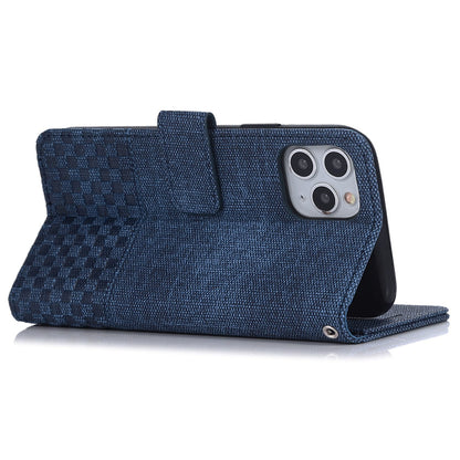 Anti-drop Phone Case For iPhone 13 Pro 6.1 inch, Cloth Texture PU Leather Magnetic Stand Wallet RFID Blocking Scratch-resistant Phone Cover