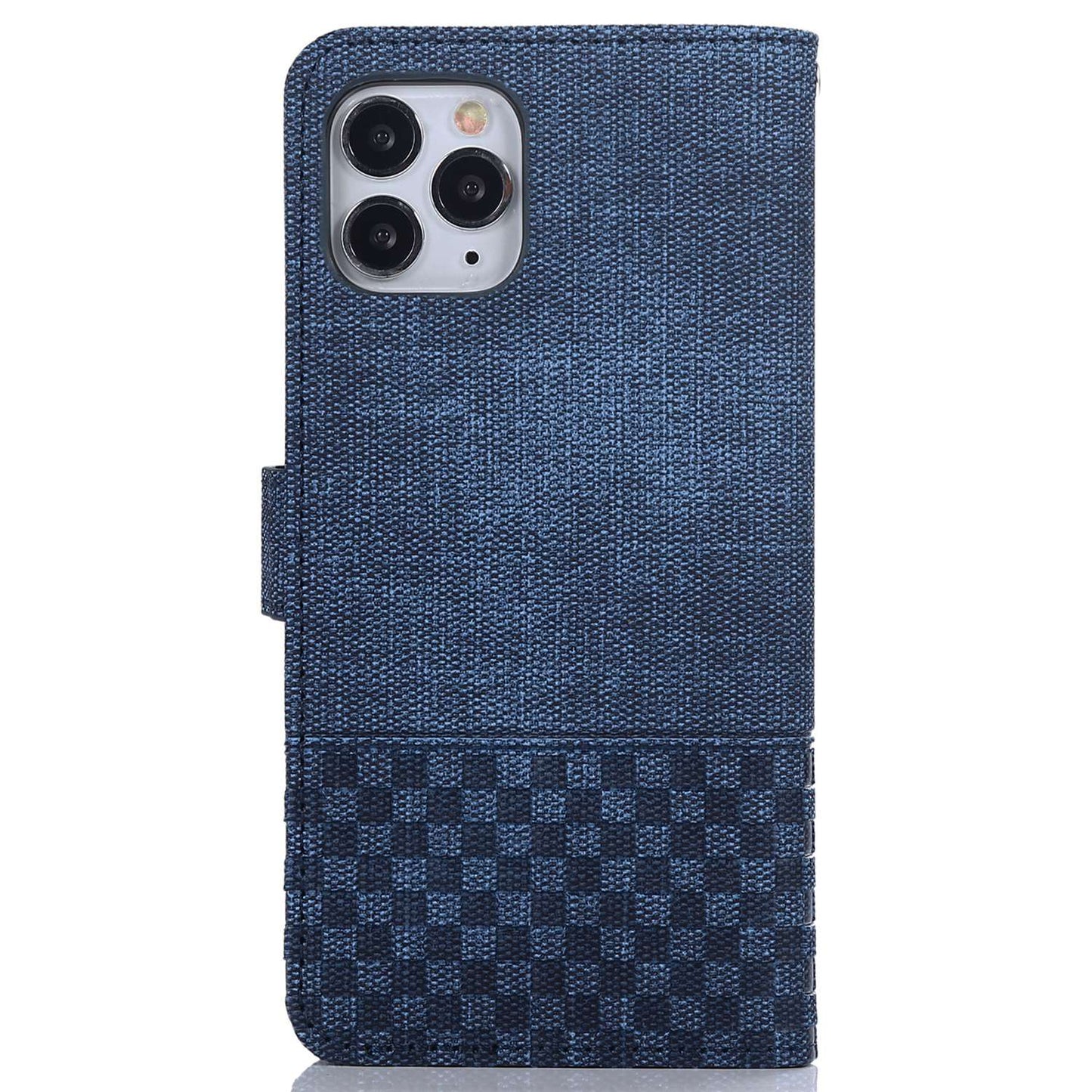 Anti-drop Phone Case For iPhone 13 Pro 6.1 inch, Cloth Texture PU Leather Magnetic Stand Wallet RFID Blocking Scratch-resistant Phone Cover