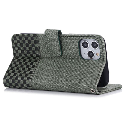 Anti-drop Phone Case For iPhone 13 Pro 6.1 inch, Cloth Texture PU Leather Magnetic Stand Wallet RFID Blocking Scratch-resistant Phone Cover