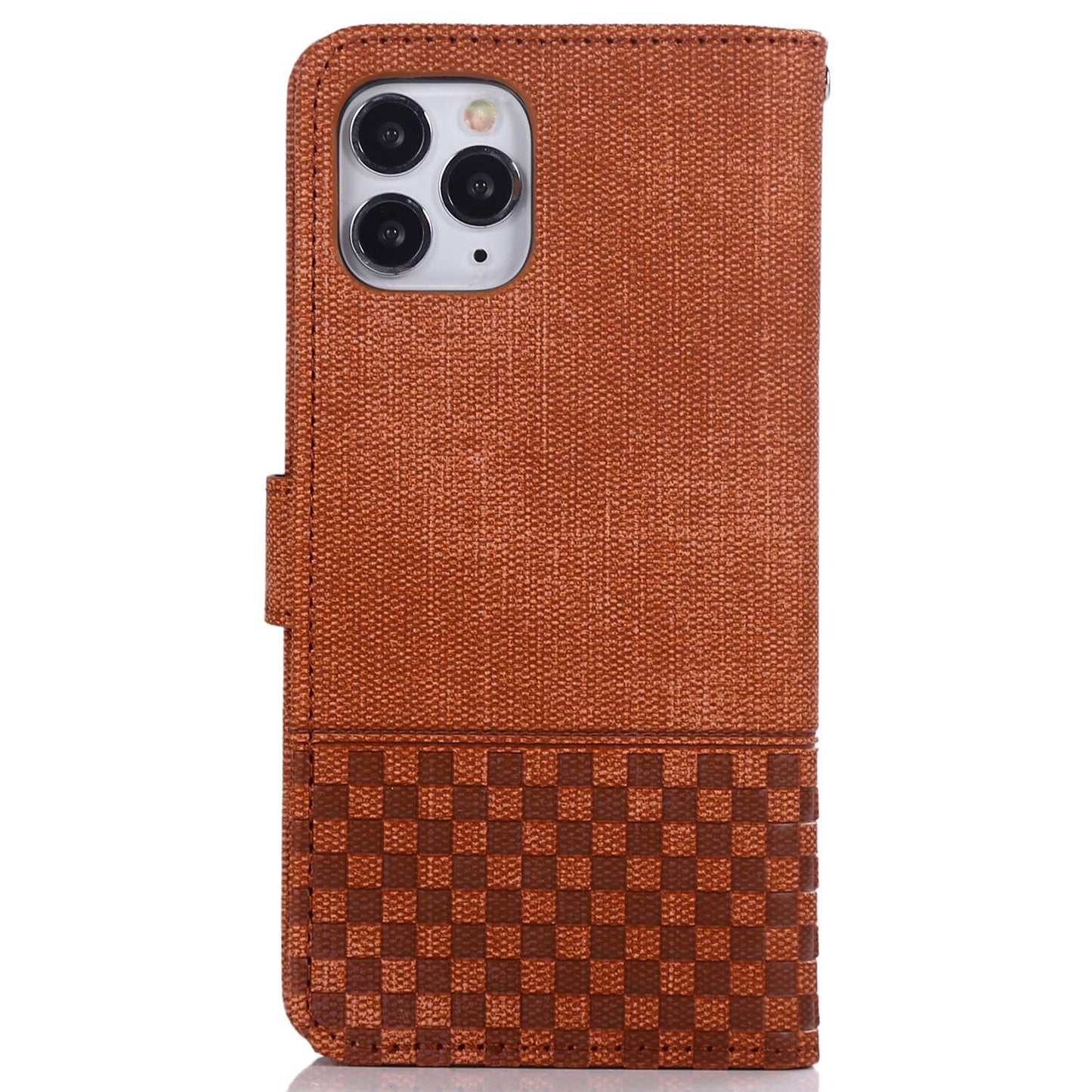 Anti-drop Phone Case For iPhone 13 Pro 6.1 inch, Cloth Texture PU Leather Magnetic Stand Wallet RFID Blocking Scratch-resistant Phone Cover