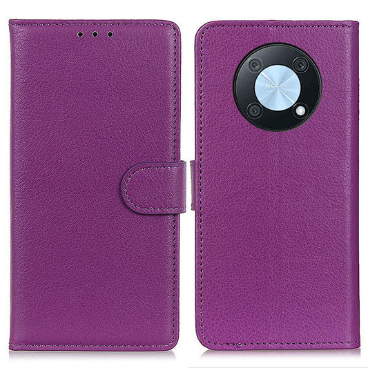 For Huawei nova Y90 4G Litchi Texture PU Leather Shockproof Phone Case Wallet Stand Protective Cover
