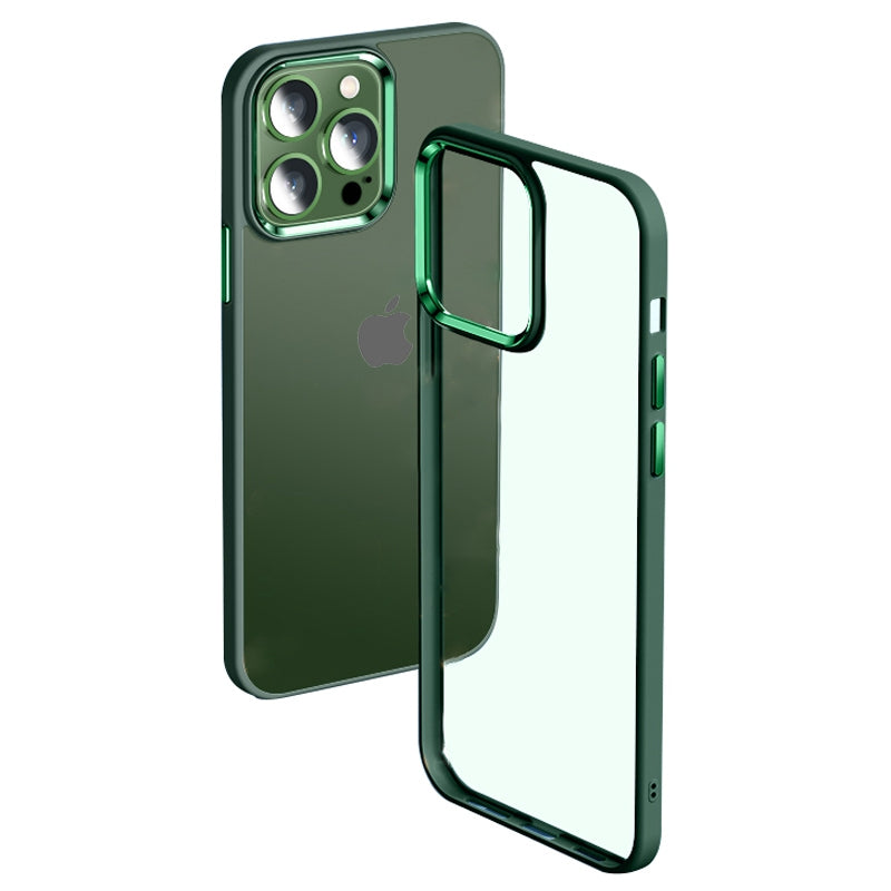 YOOBAO Slim Phone Case for iPhone 13 Pro 6.1 inch  Protective Cover Silicone+Acrylic Anti-Fall Phone Shell with Metal Lens Frame