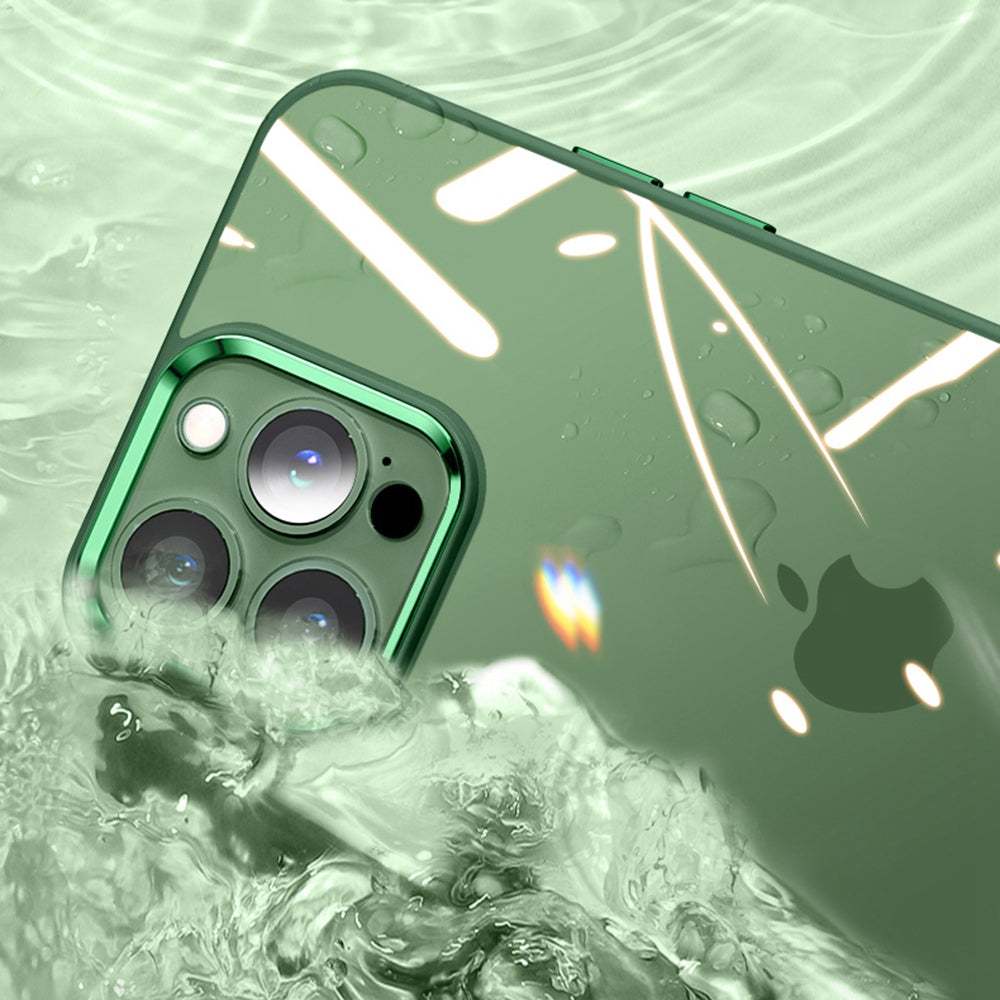 YOOBAO Slim Phone Case for iPhone 13 Pro 6.1 inch  Protective Cover Silicone+Acrylic Anti-Fall Phone Shell with Metal Lens Frame