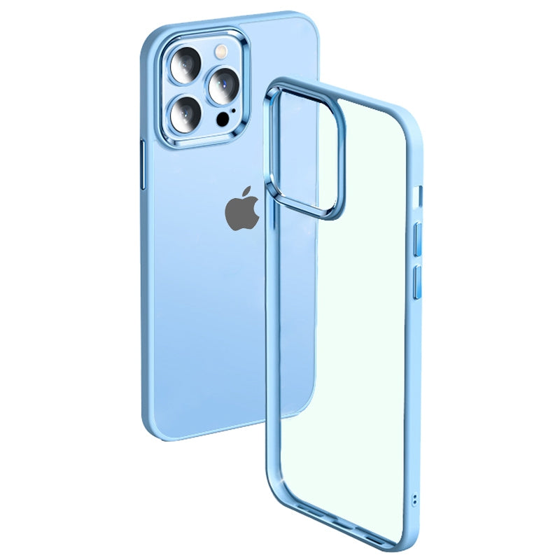 YOOBAO Slim Phone Case for iPhone 13 Pro 6.1 inch  Protective Cover Silicone+Acrylic Anti-Fall Phone Shell with Metal Lens Frame