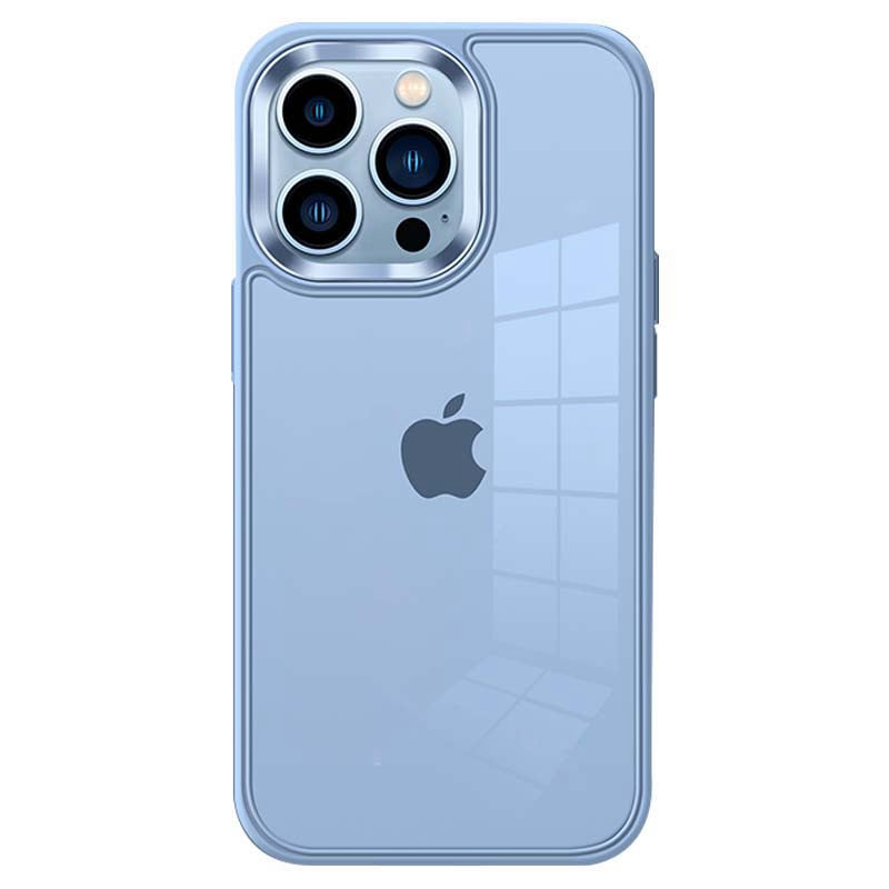 YOOBAO For iPhone 13 Pro 6.1 inch Transparent Acrylic + TPU Hybrid Case Anti-scratch Phone Cover with Metal Camera Lens Frame