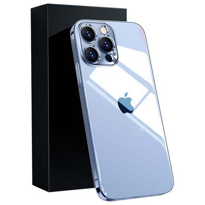 YOOBAO For iPhone 13 Pro 6.1 inch Electroplating Transparent Silicone Phone Case with Camera Lens Film