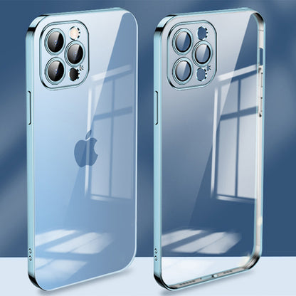 YOOBAO For iPhone 13 Pro 6.1 inch Electroplating Transparent Silicone Phone Case with Camera Lens Film