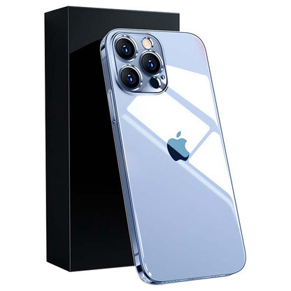YOOBAO For iPhone 13 Pro 6.1 inch Electroplating Transparent Silicone Phone Case with Camera Lens Film