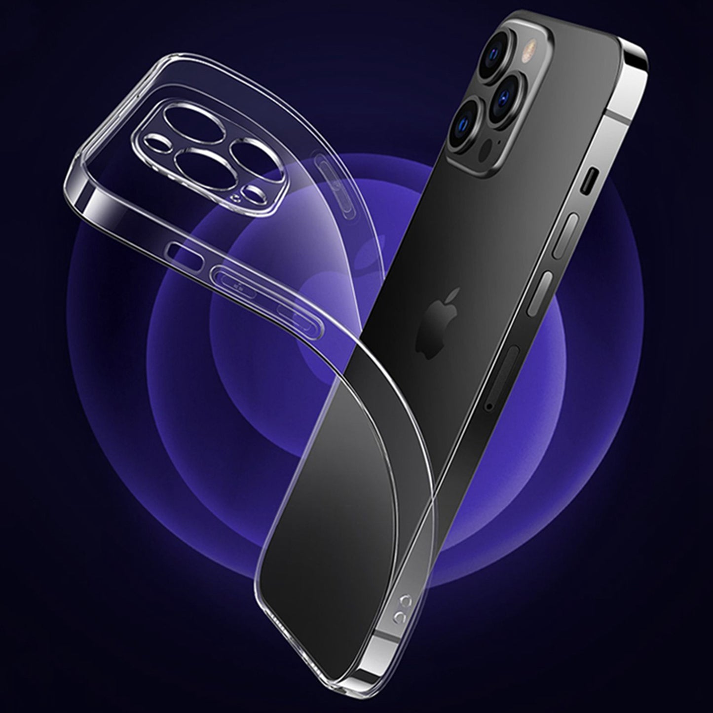 YOOBAO Crystal Clear Series Phone Case For iPhone 13 Pro 6.1 inch, Transparent Silicone Phone Protective Back Cover