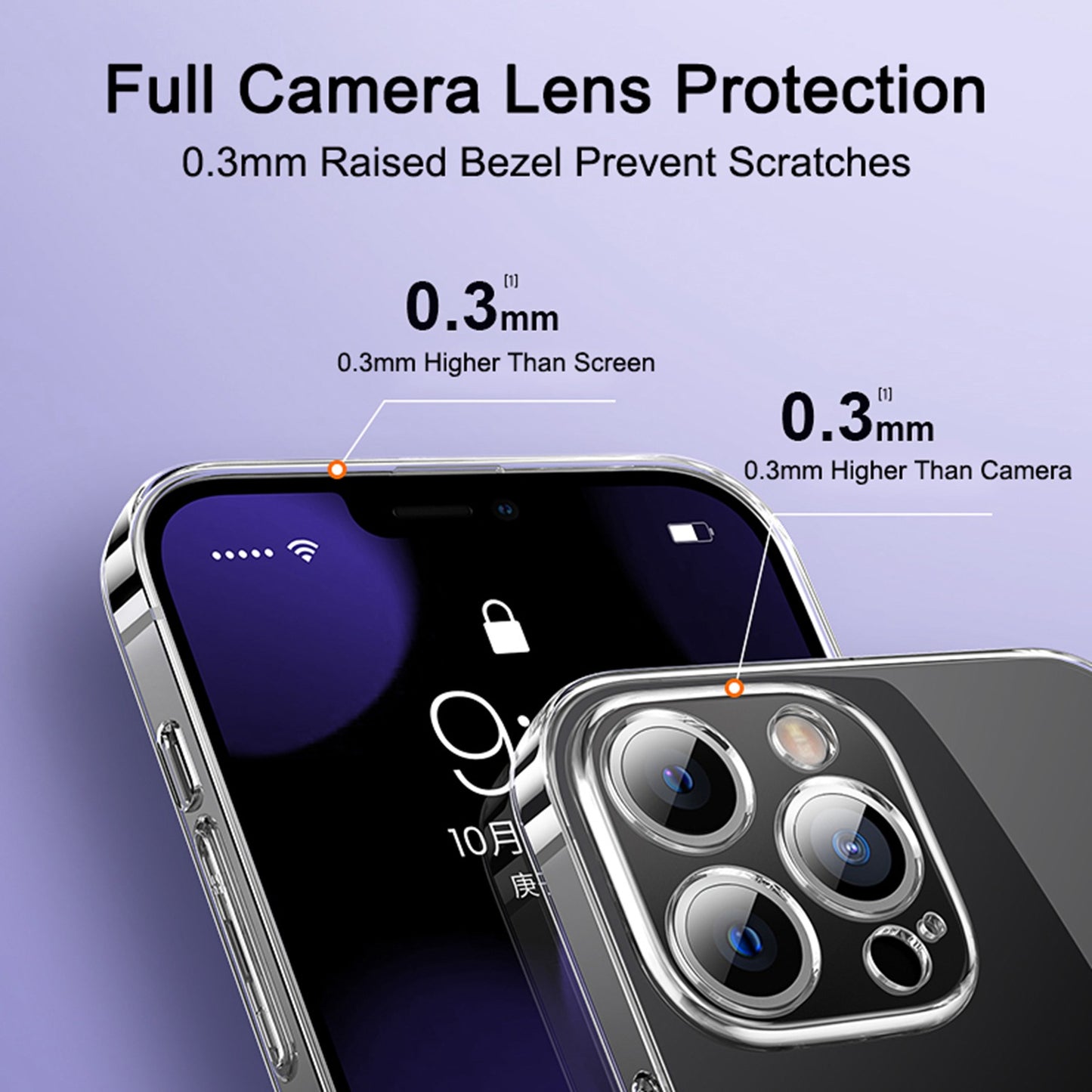 YOOBAO Crystal Clear Series Phone Case For iPhone 13 Pro 6.1 inch, Transparent Silicone Phone Protective Back Cover
