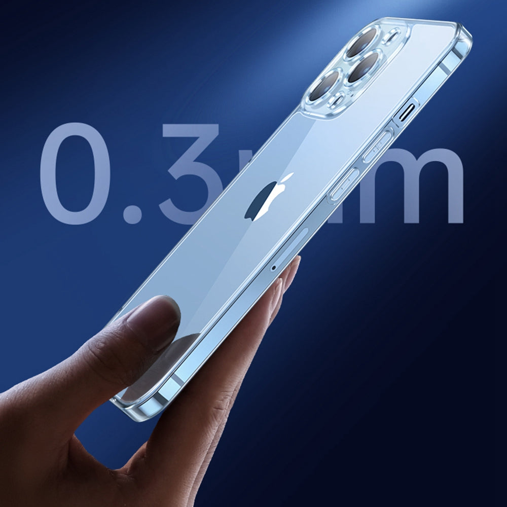 YOOBAO For iPhone 13 Pro 6.1 inch Phone Case, Transparent Tempered Glass Back + Silicone Frame Phone Cover Drop-proof Cell Phone Protector