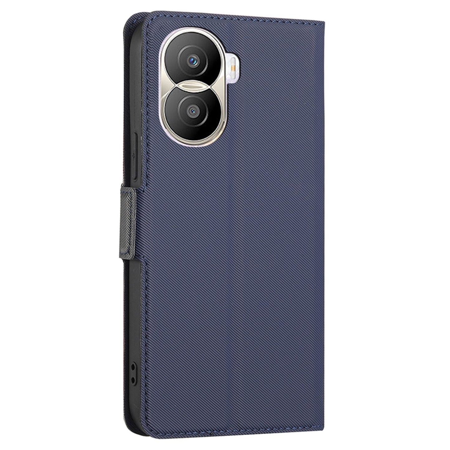 For Honor X40i 5G Twill Texture PU Leather Full Coverage Folio Book Case with Card Holder Dual Magnetic Clasp Stand Function Protective Cover