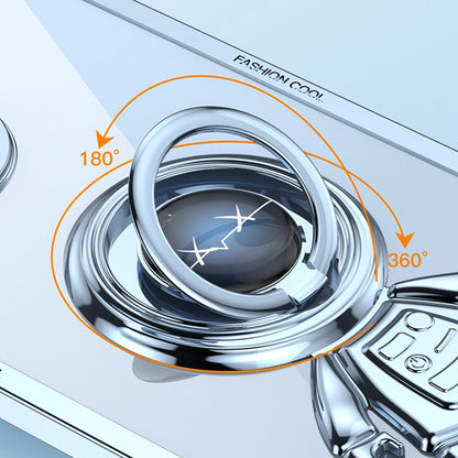 YOOBAO TPU Phone Case For iPhone 13 Pro 6.1 inch Planet Spaceman Phone Cover Kickstand with Car Mount Metal Sheet