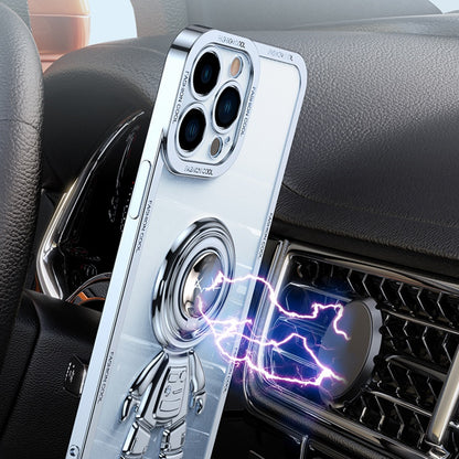 YOOBAO TPU Phone Case For iPhone 13 Pro 6.1 inch Planet Spaceman Phone Cover Kickstand with Car Mount Metal Sheet