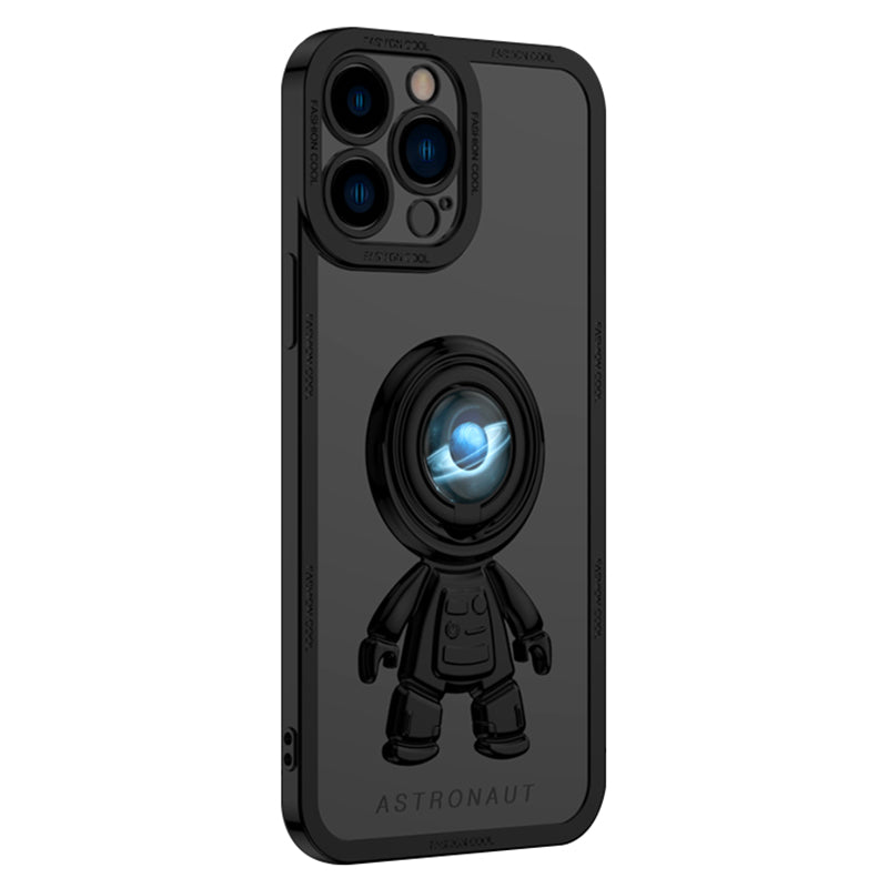 YOOBAO TPU Phone Case For iPhone 13 Pro 6.1 inch Planet Spaceman Phone Cover Kickstand with Car Mount Metal Sheet