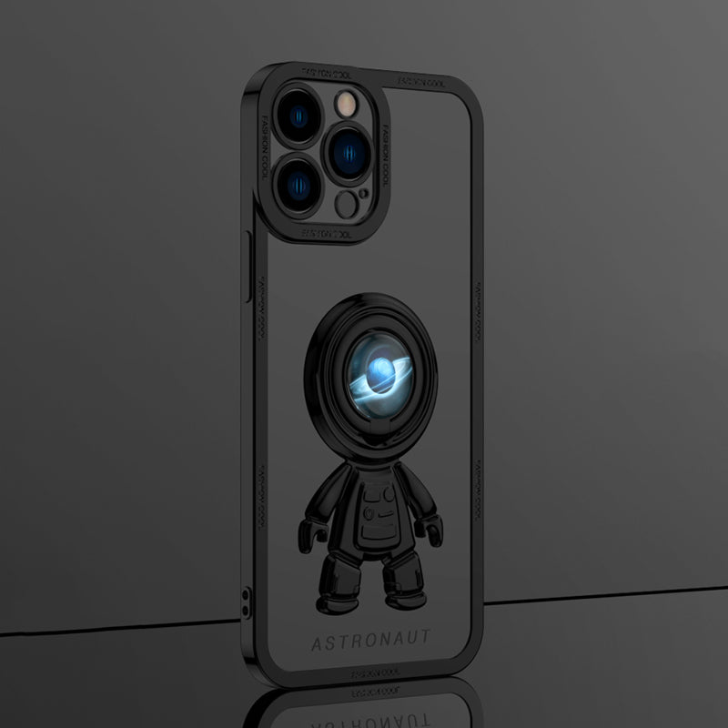 YOOBAO TPU Phone Case For iPhone 13 Pro 6.1 inch Planet Spaceman Phone Cover Kickstand with Car Mount Metal Sheet