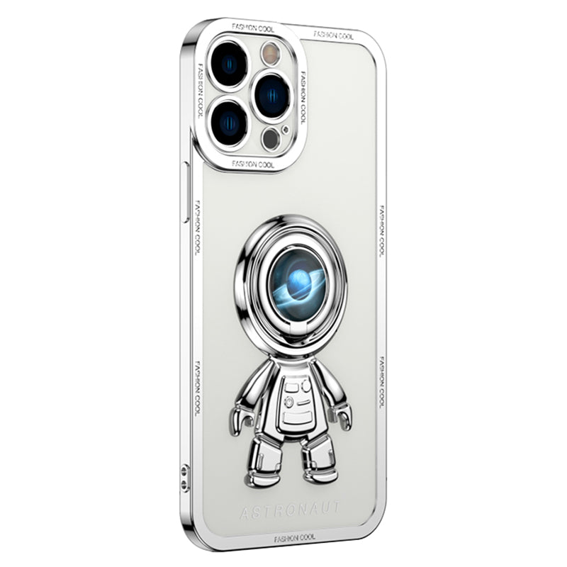 YOOBAO TPU Phone Case For iPhone 13 Pro 6.1 inch Planet Spaceman Phone Cover Kickstand with Car Mount Metal Sheet
