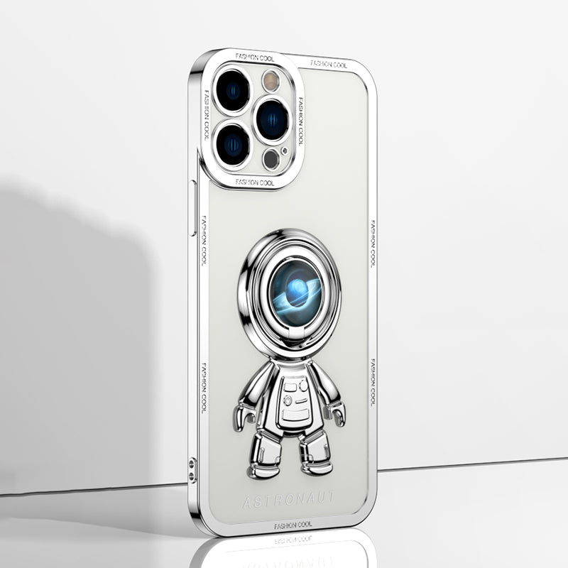 YOOBAO TPU Phone Case For iPhone 13 Pro 6.1 inch Planet Spaceman Phone Cover Kickstand with Car Mount Metal Sheet