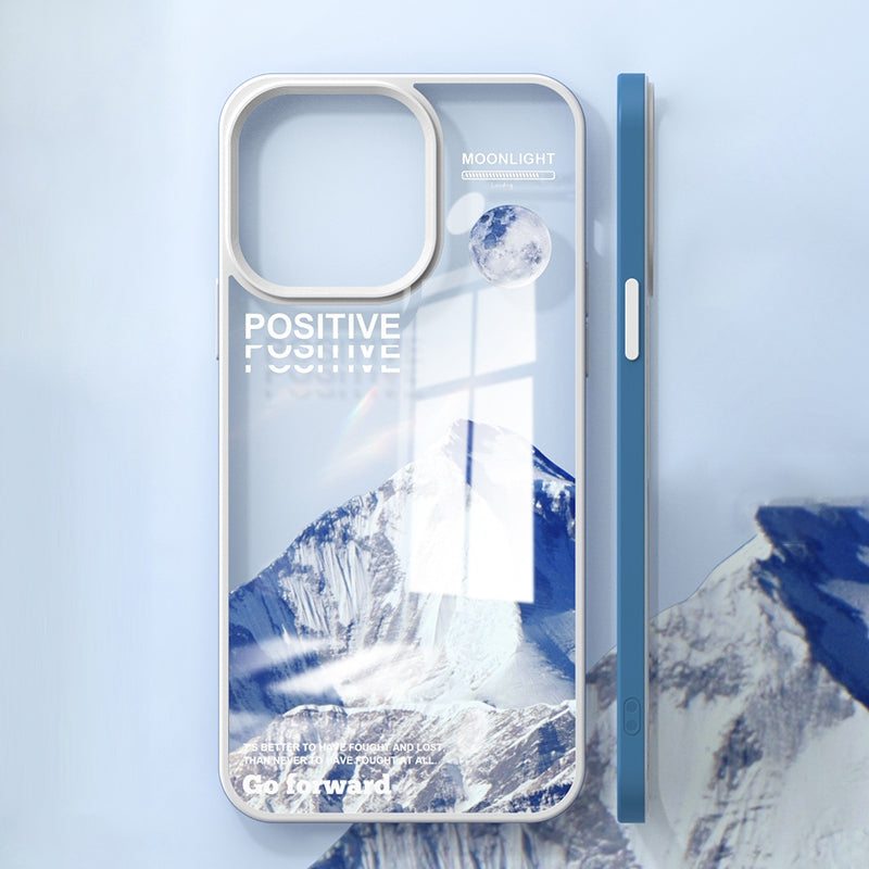 YOOBAO For iPhone 13 Pro 6.1 inch Drop-proof TPU Phone Case Volcano Iceberg Pattern Printing Back Cover
