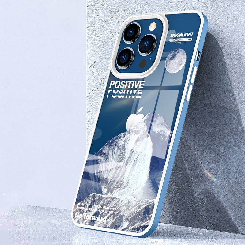 YOOBAO For iPhone 13 Pro 6.1 inch Drop-proof TPU Phone Case Volcano Iceberg Pattern Printing Back Cover