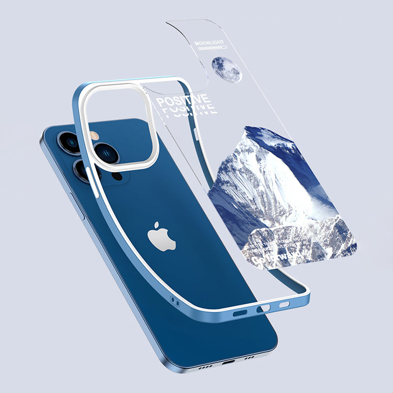 YOOBAO For iPhone 13 Pro 6.1 inch Drop-proof TPU Phone Case Volcano Iceberg Pattern Printing Back Cover