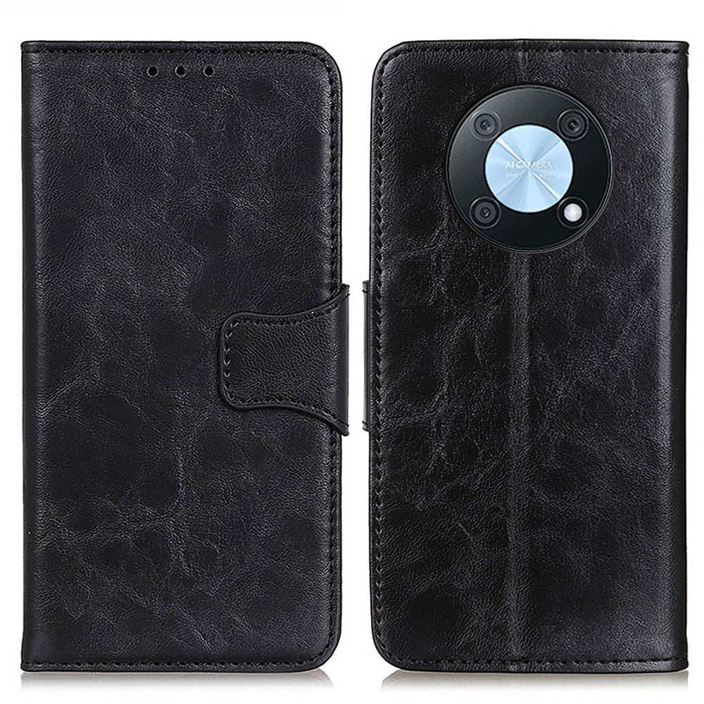 For Huawei nova Y90 4G / Enjoy 50 Pro 4G Split Leather Mobile Phone Cover Supporting Stand Phone Case Anti-drop Crazy Horse Texture Wallet Smartphone Shell