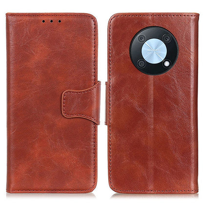 For Huawei nova Y90 4G / Enjoy 50 Pro 4G Split Leather Mobile Phone Cover Supporting Stand Phone Case Anti-drop Crazy Horse Texture Wallet Smartphone Shell