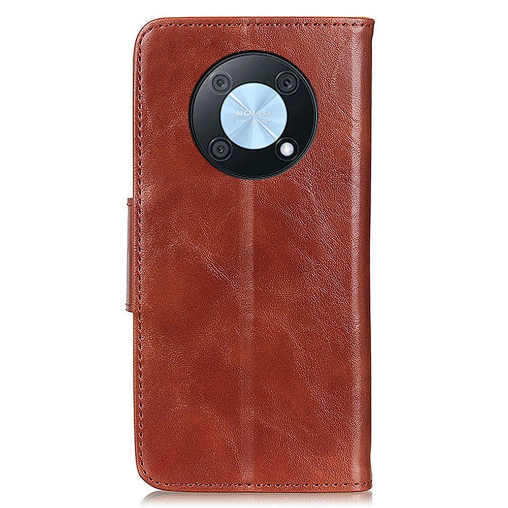 For Huawei nova Y90 4G / Enjoy 50 Pro 4G Split Leather Mobile Phone Cover Supporting Stand Phone Case Anti-drop Crazy Horse Texture Wallet Smartphone Shell