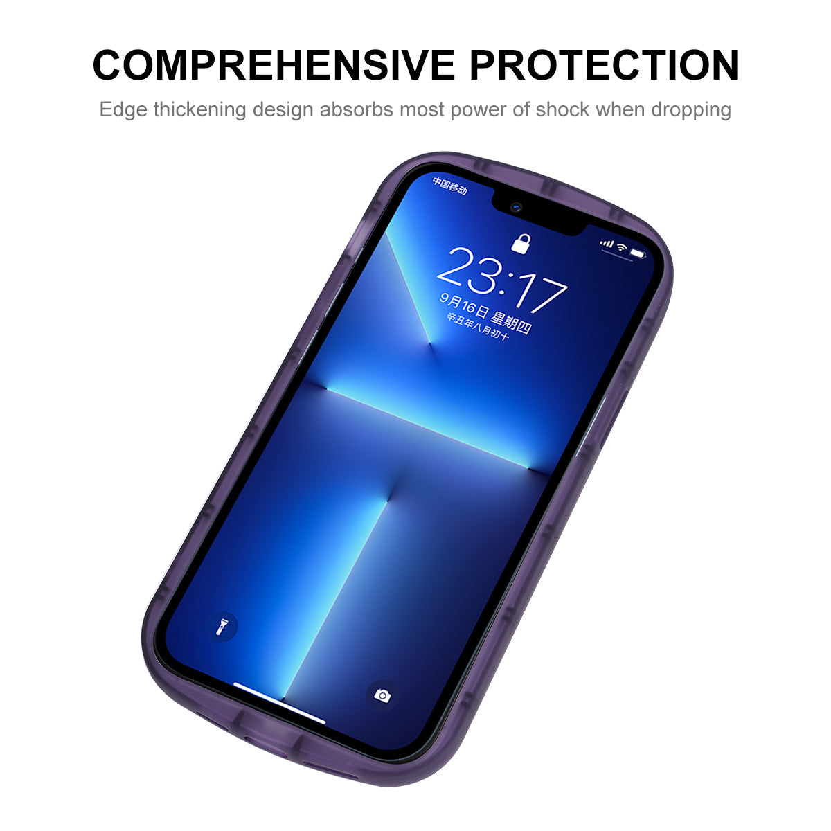 ENKAY HAT PRINCE For iPhone 13 Pro 6.1 inch Matte Anti-fingerprint Translucent Anti-wear Thicken Edge Precise Cutout TPU Phone Case