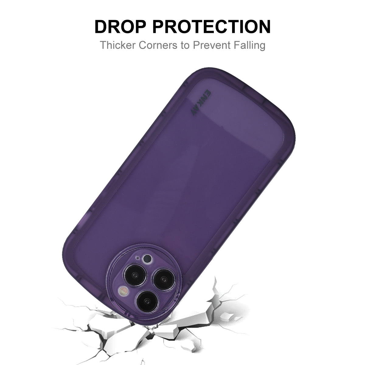 ENKAY HAT PRINCE For iPhone 13 Pro 6.1 inch Matte Anti-fingerprint Translucent Anti-wear Thicken Edge Precise Cutout TPU Phone Case
